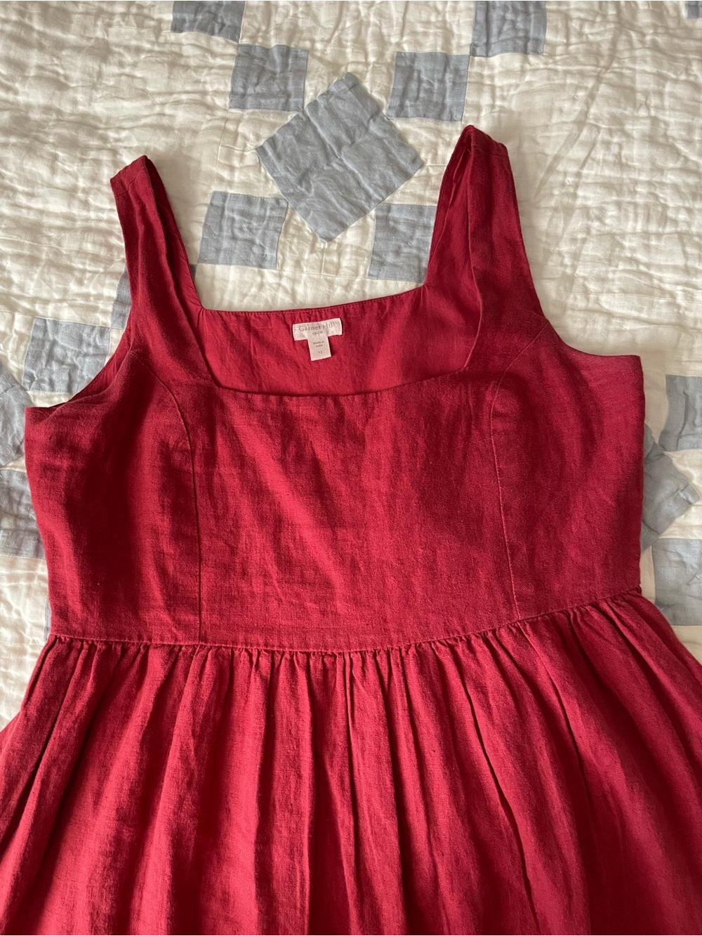 100% linen dress from Garnet Hill